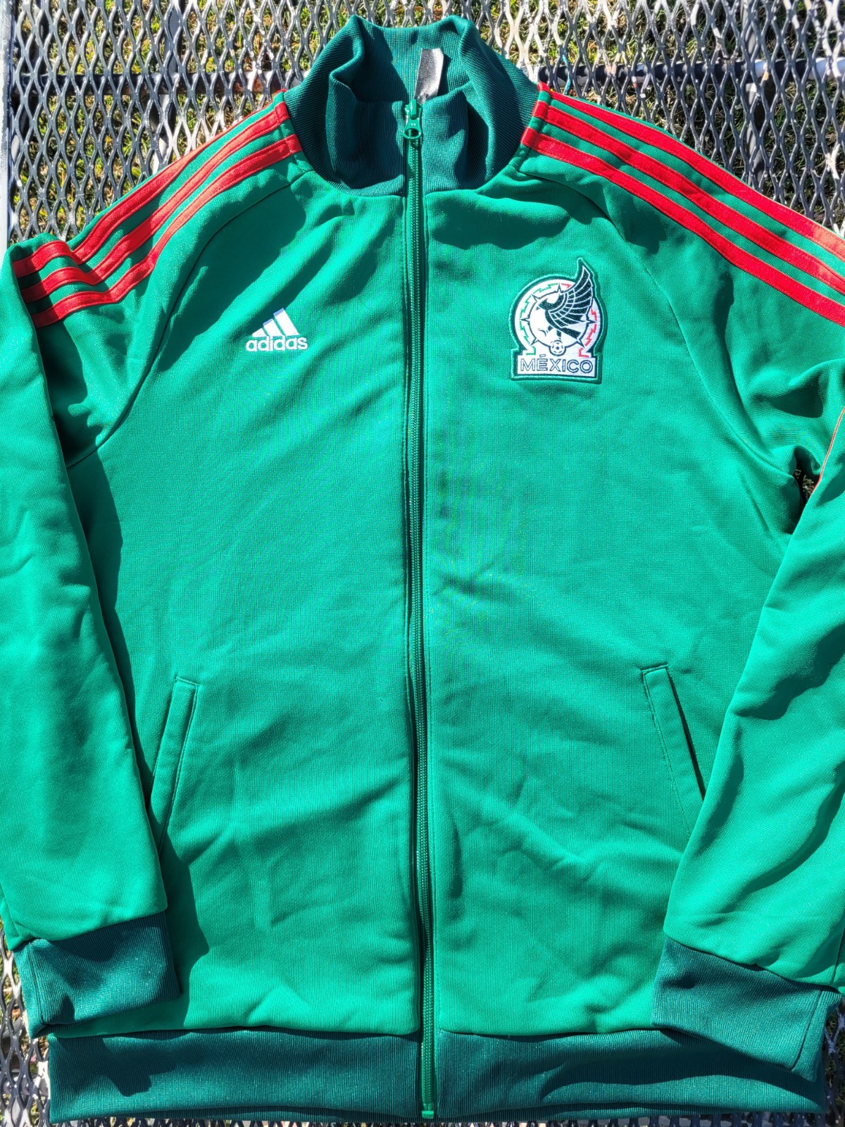 Rare Adidas Mexico Futbol Soccer Track Jacket National M El Tri World Cup Jersey