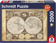 NEW Schmidt Jigsaw Puzzle 2000 Pieces 14 Ages Historical World Map