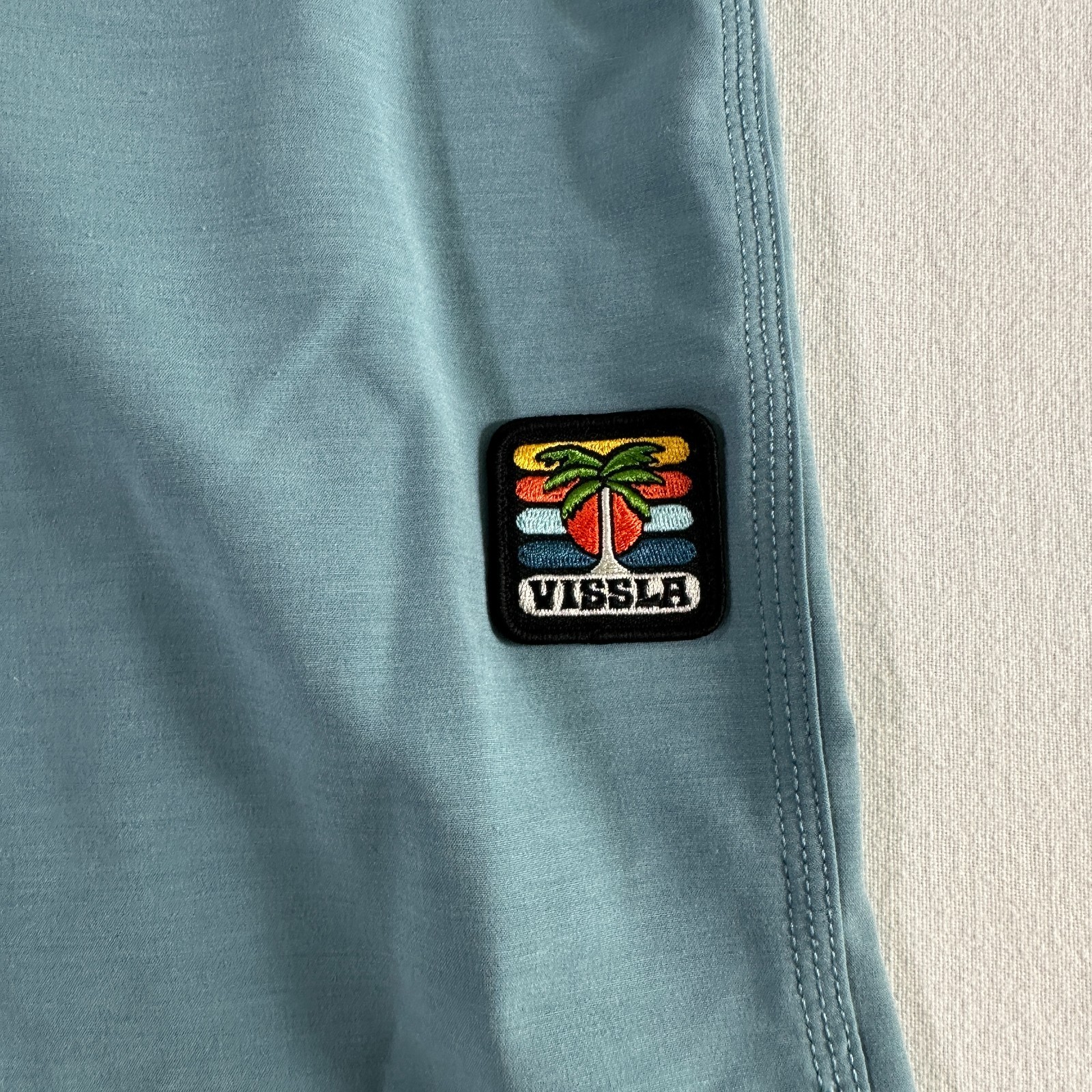 Vissla Mens Solid Sets Light Blue Boardshorts Upc… - image 2