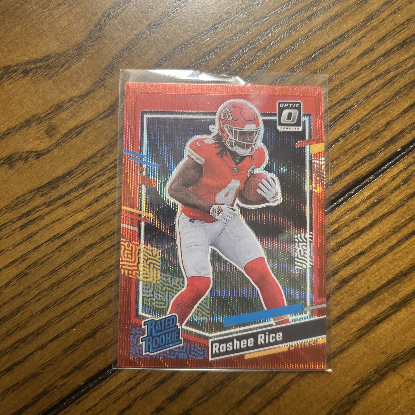 2023 Donruss Rated Rookie Rashee Rice #350 Optic Preview Red Wave Prizm (RC)
