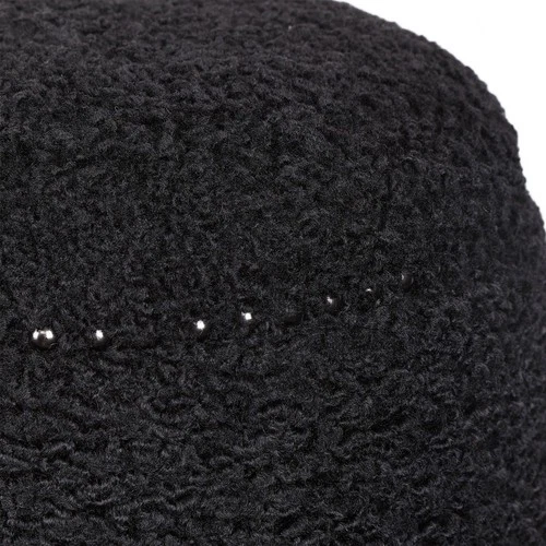 Gumdrop - 18.5 inch Ottoman - 18.5 inches wide by 18.5 inches deep-Black Faux - Picture 4 of 12