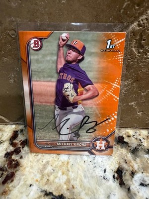 2022 Bowman Draft - Michael Knorr #BD-120 Orange /25 (RC) IP Auto