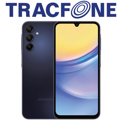 Samsung Galaxy A15 5G 2023 128GB Brave Black TracFone Locked Excellent