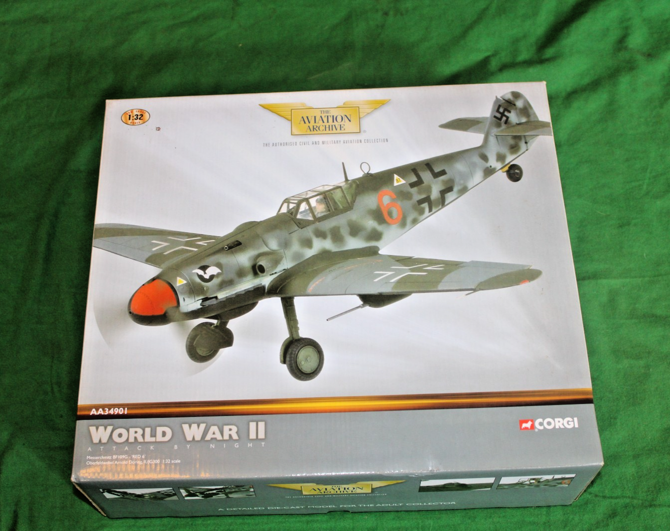 CORGI AVIATION ARCHIVE MESSERSCHMITT Bf109 G RED 6 DORING 1/32 #AA34901
