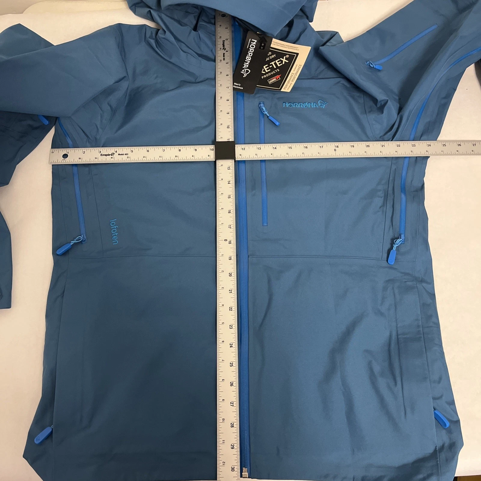 Norrona Mens Lofoten Gore-Tex Jacket Medium Dark Blue NWT - product detail image 12