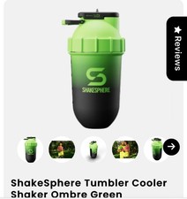 ShakeSphere Tumbler Cooler Shaker Ombre Green Brand New Boxed RRP: £60