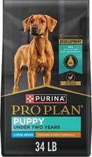 Purina Pro Plan Large Breed Dry Puppy Chicken Rice 34lb 3.24 per pound
