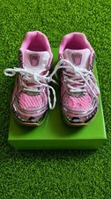 Bottega Veneta Unisex Pink/White Low Top Lace-Up Sneakers Rubber Outsole