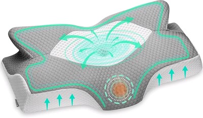 Elviros Cervical Memory Foam Kissen für Nackenschmerzen Orthopädisches Nackenkissen für...
