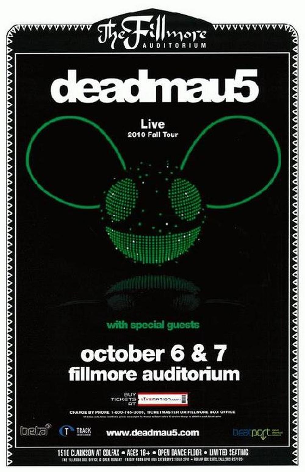 deadmau5 Fillmore Denver Concert Poster Fillmore Auditorium