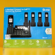 AT&T 5 Handset Connect To Cell Phone System CLP99587 Black