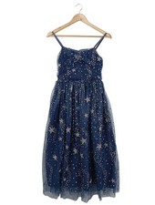 MISS Abito da cocktail Donna Abito Taglia IT 38 blu-argento elegante