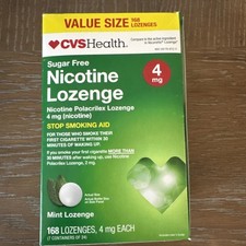 CVS Sugar Free Nicotine Lozenge Mint 4mg - 168 Lozenges