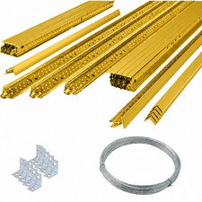 10m2 Gold Suspended Ceiling Grid System 600x600 x 24mm Complete Grid - No Tiles