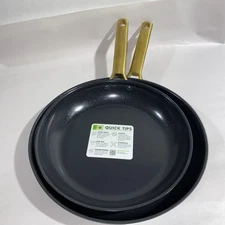 GreenPan Reserve 2-Piece Black Fry Pan Set (10" & 12")