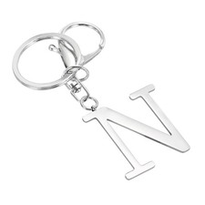Initial Letter Keychain - Women Girls Gift Alphabet Key Chain Charm Letter N