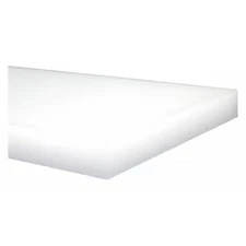 Zoro Select 1Zah1 Off-White Hdpe Sheet Stock 12" L X 12" W X 0.500" Thick