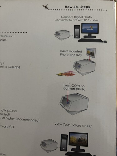 Hammacher Schlemmer convertitore da diapositive e negativi a immagini digitali - scatola aperta - Foto 6 di 8