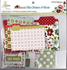 Webster's Pages PLUM SEED MINI FOLDERS  CARDS 15pc scrapbooking cardmaking