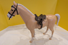 Marx 13" Tan Palomino Thunderbolt Best of the West Horse with Saddle 1973