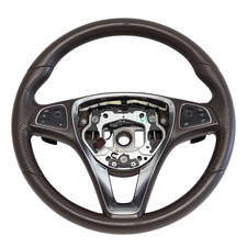  17-18 Mercedes E300 E400 E43 E63 Steering Wheel Brown Leather 0004607903 Oem