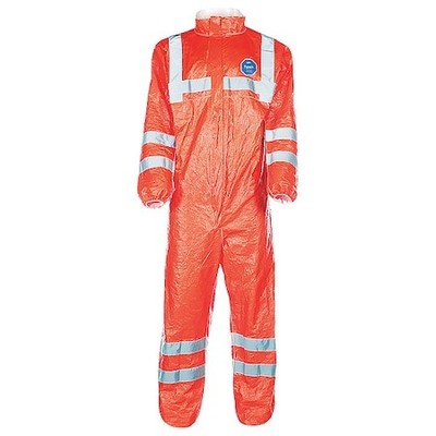 Dupont Ty125shvxl0025xc Coveralls, Xl, Tyvek(R) 500 Hv, Elastic Ankle, Serged