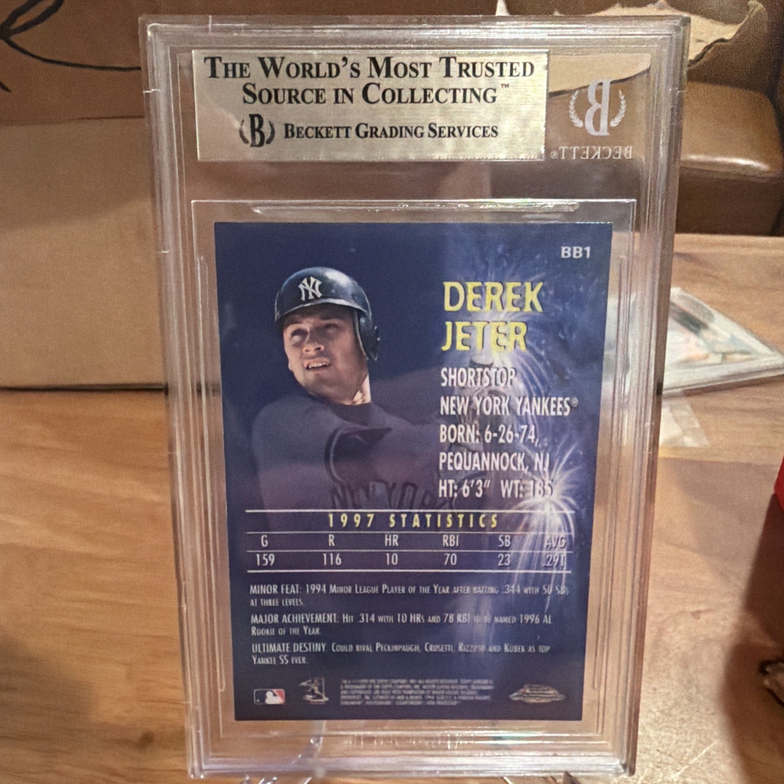 1998 Topps Chrome Derek Jeter Baby Boomers Refractor #BB1 BECKETT 9.5 Mint!!!!