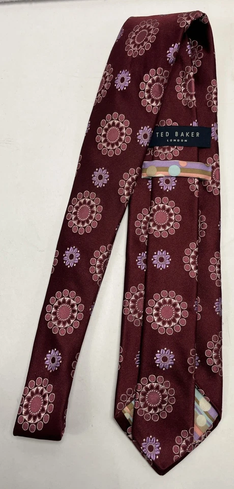 Ted Baker London Mens Necktie Lot Of 4 Multi Color Silk Lot Of 4 - Image 2 of 4