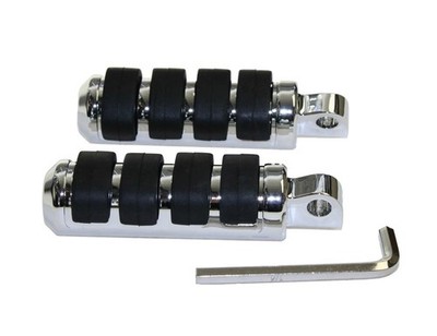 2x Fußrasten chrom für Harley Davidson HD ab 1984 Softail CVO Fat Boy Dyna neu