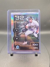 2025 Bowman NICK KURTZ Chrome Scouts Top 100 Prospect Card #32 Athletics