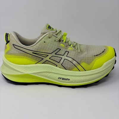ASICS Trabuco Max 3 Mens Size 9.5 Yellow Trail Running Shoes (1011B800)