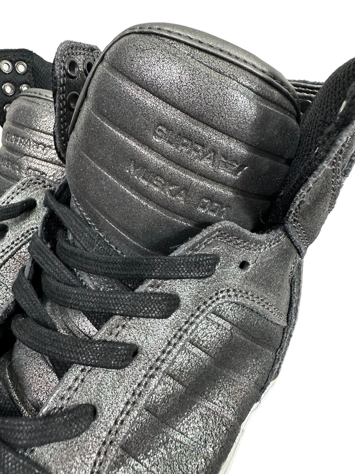 Tênis Feminino Supra Skytop Hi Top Couro Moda Preto SW18259 Tamanho 7.5 - Imagem 3 de 4