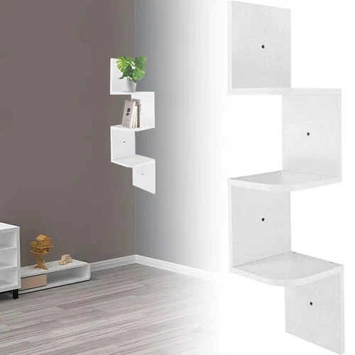 DE STOCK! 3 Ebenen Eckregal Wandregal Küchenregal Bücherregal Hängeregal Regal - Bild 12 von 12