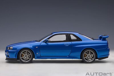 AUTOart 1/18 Nissan Skyline GT-R (R34) V Spec II Bayside Blue