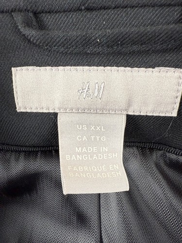 H&M Womens Size XXL Single Button Notched Blazer Jacket Black Long Sleeve Lined - Picture 6 of 10