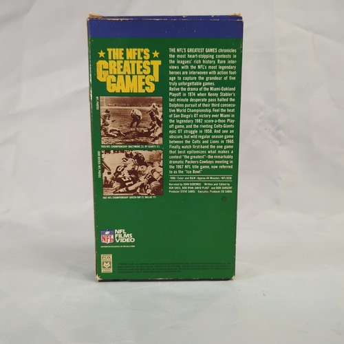 The NFL's Greatest Games NFL Films Video VHS - Picture 4 of 5