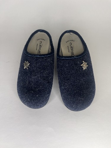 flexus by spring step Shoes Slippers Slides Mules Women Size 35 US 5 Blue Wool - Picture 12 of 15