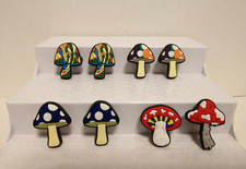 Croc Shoe Charms Jibbitz Lot of 8 Trippy Funky Psychedelic MUSHROOMS Shrooms