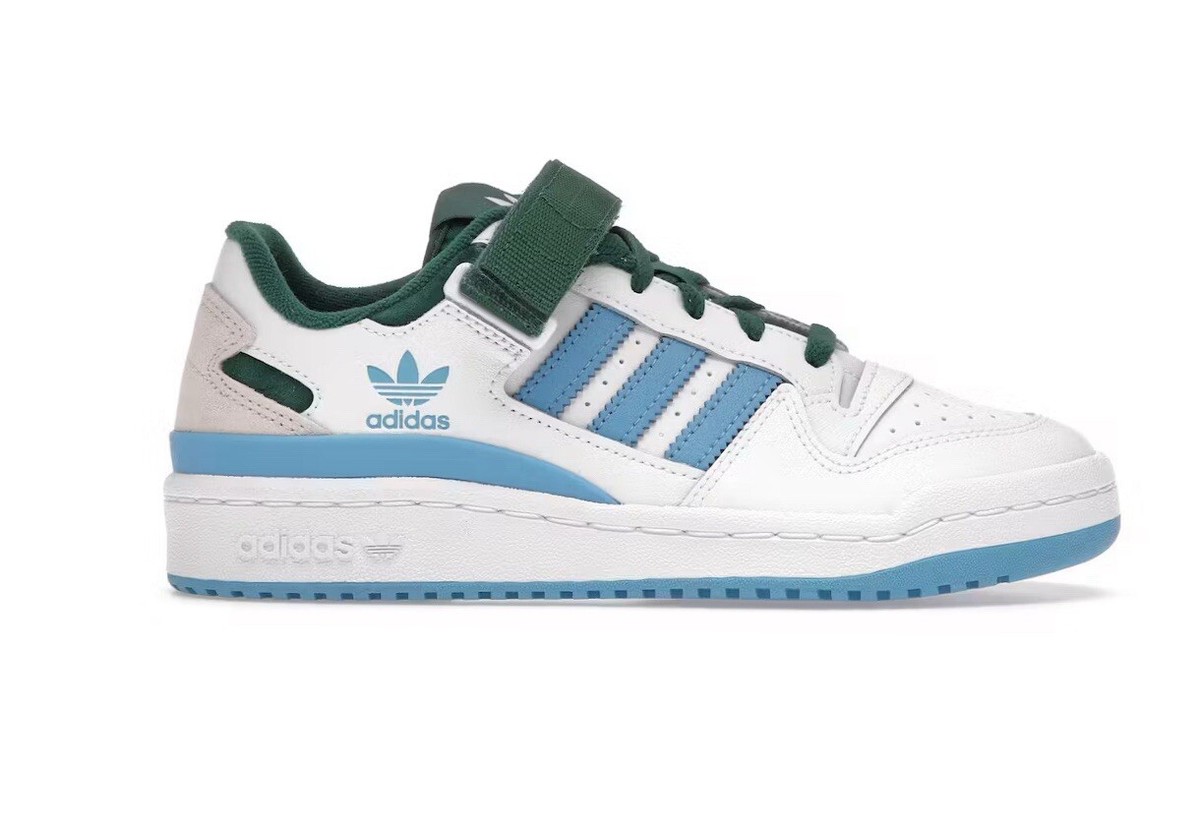 Adidas Forum Low White Blue Green 2021 FY6816 Men display picture 3