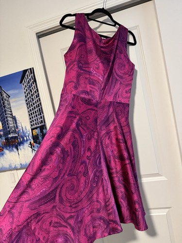 Lauren Ralph Lauren Midikleid Paisley ärmellos Surplice Größe 14 💜🩷 - Bild 4 von 5