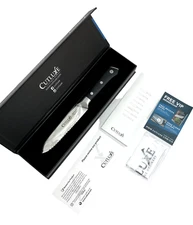 Cutluxe 5 in Serrated utility Kitchen Knife Artisan Series German Steel