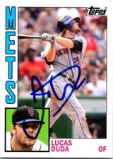 Lucas Duda autographed baseball card (New York Mets) 2012 Topps #171