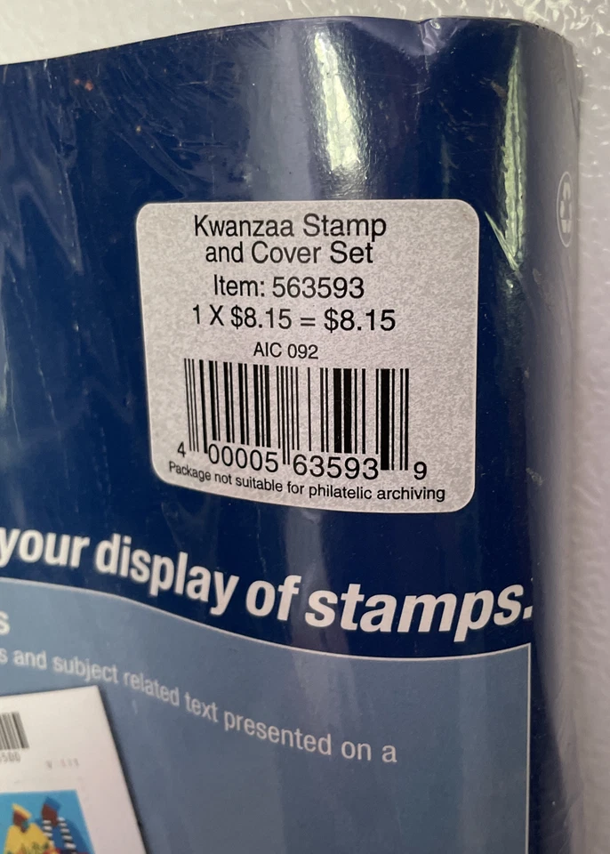 USPS Kwanzaa Stamps First Day of Issue 2002 Set 37 Cent 10/10/2002 New Sealed - Image 3 of 4