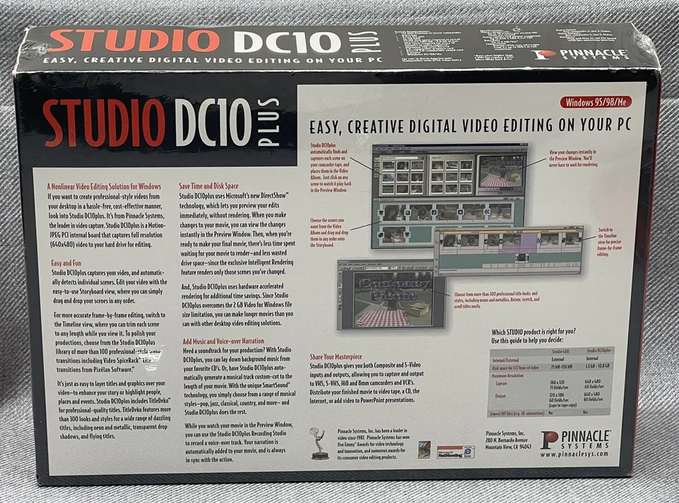 Pinnacle Studio DC10 Plus PC Video Editing Windows 98 Big Box Sealed - Image 2 of 4