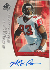 Alge Crumpler 2005 UD SP Authentic Scripts for Success auto autograph card SS-AG