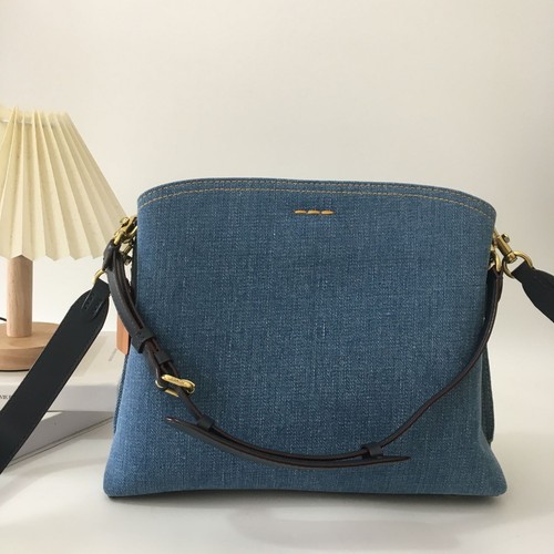 Coach CS243 Denim Schultertasche 2 Wege Leder Tasche Outlet - Bild 2 von 5