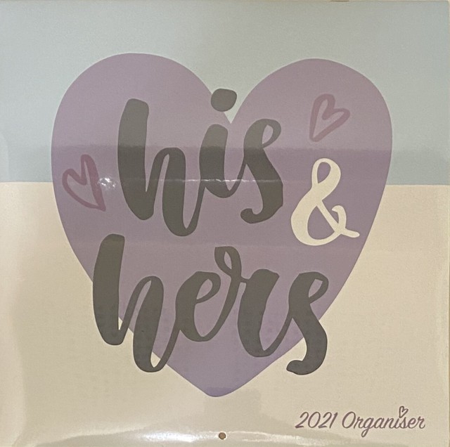 Square Glossy 16 Month Wall Calendar His and Hers ...