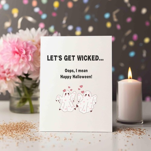 Tarjeta de Halloween para novio, novia, tarjeta sucia para esposa, esposo - Imagen 3 de 9
