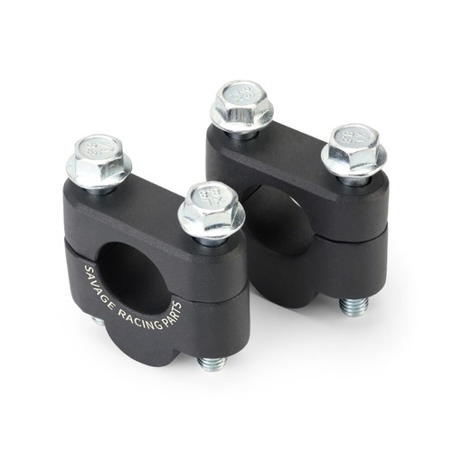 2pk CNC HandleBar Risers Mount Clamp Adapter Universal 7/8'' 22mm Motorcycle New - Picture 2 of 12