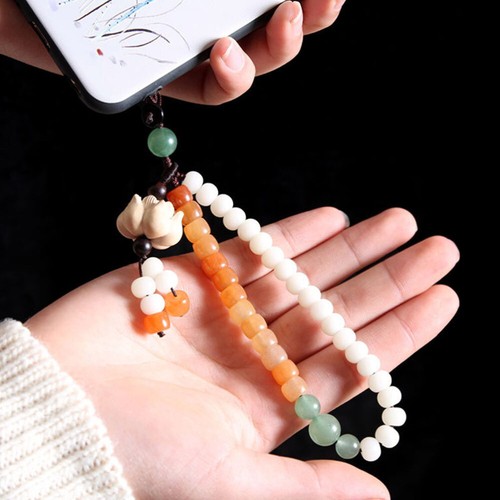 Plastic Wrist Lanyards Jade Phone Lanyard Beads Phone Straps Car Key Holder - Zdjęcie 9 z 12